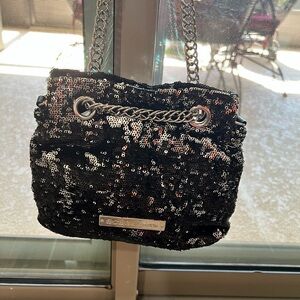 BCBGeneration Black Sequin Shoulder Bag - NWOT